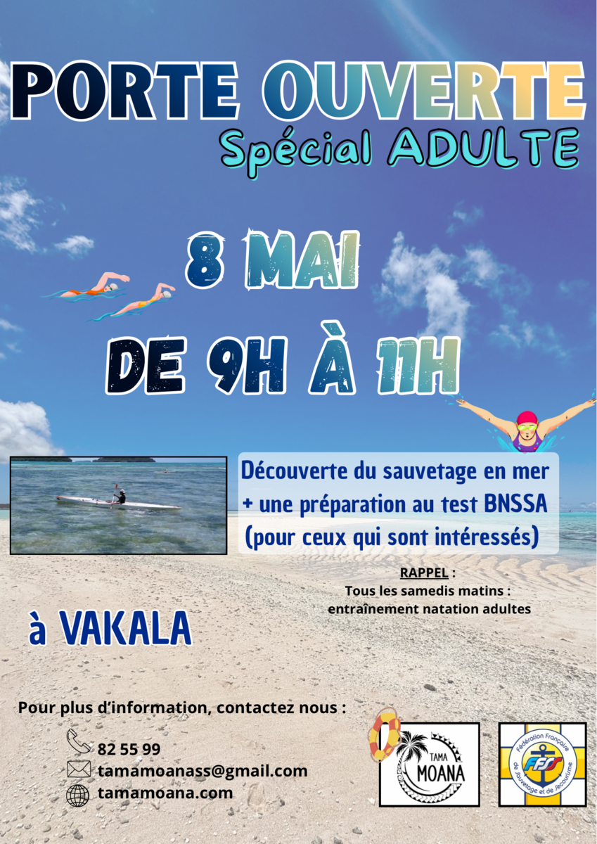 🌊 PORTES OUVERTES – Spécial Adultes ! 🌊